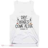 Dancing Skeleton Dry Bones Come Alive Halloween Christian Tank Top thumb 0