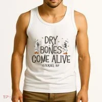 Dancing Skeleton Dry Bones Come Alive Halloween Christian Tank Top thumb 3