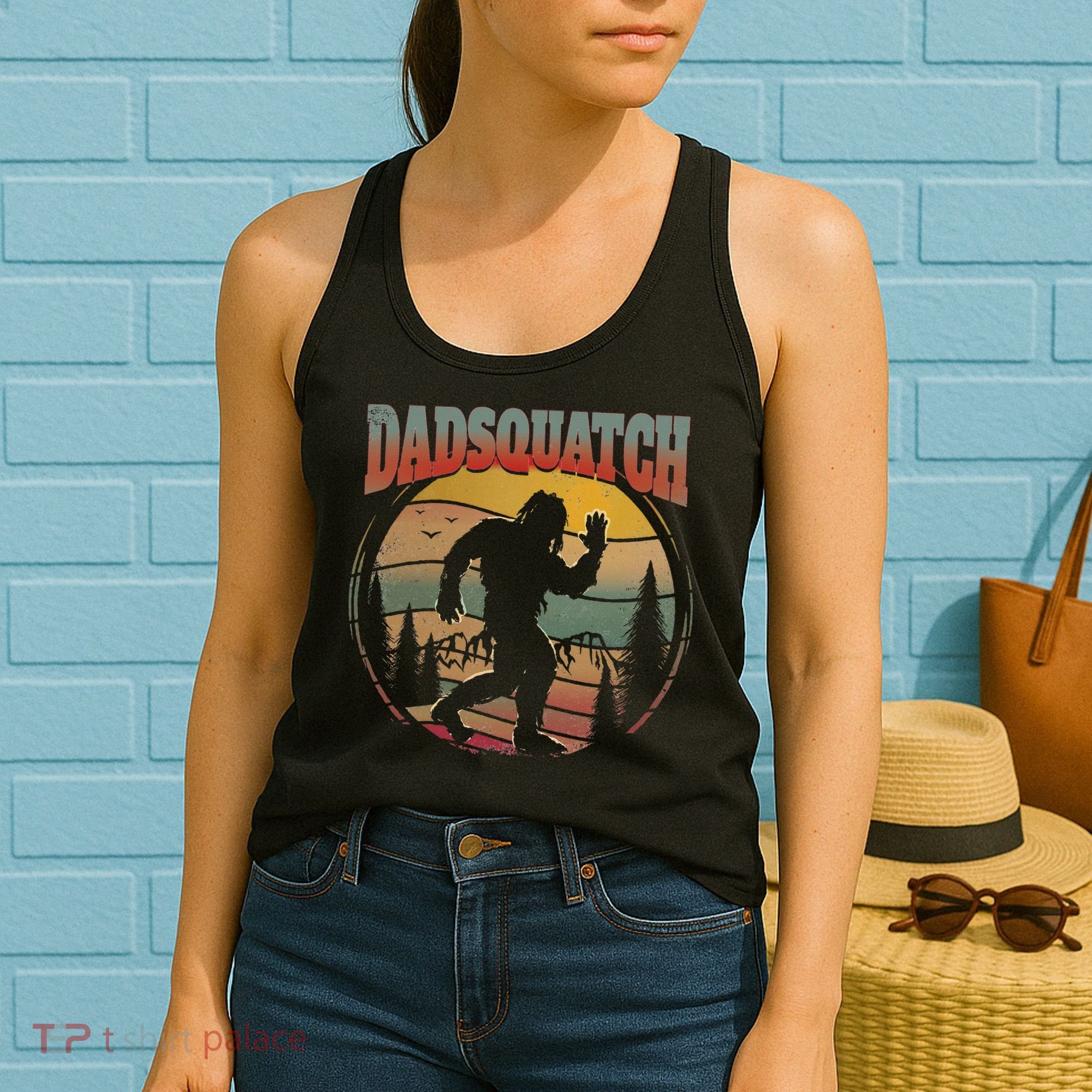 Dad Sasquatch Dadsquatch Bigfoot Hiking Women's Tank Top