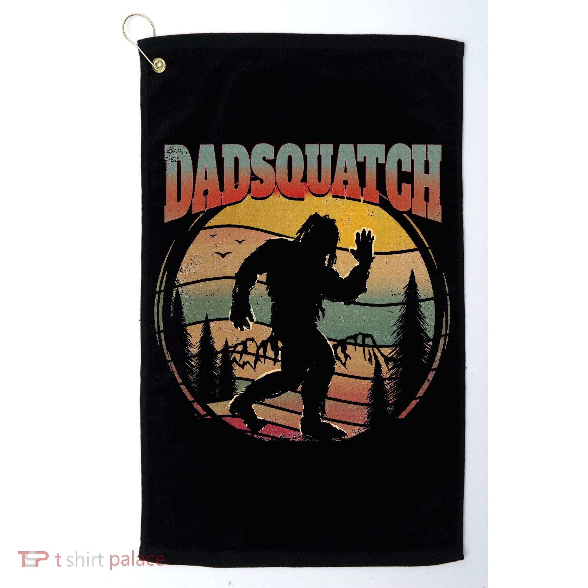 Dad Sasquatch Dadsquatch Bigfoot Hiking Golf Towel