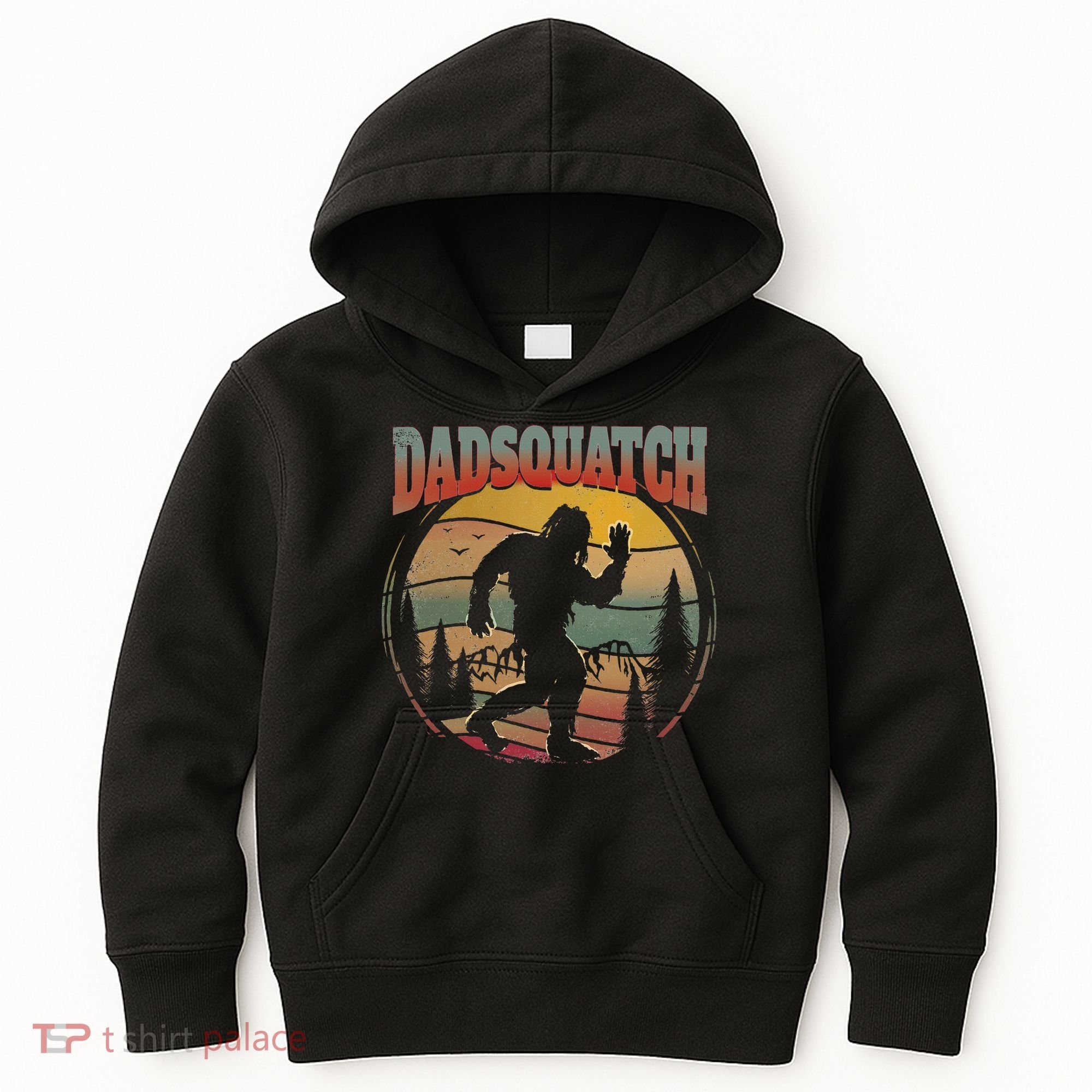 Dad Sasquatch Dadsquatch Bigfoot Hiking Kids Hoodie