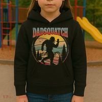Dad Sasquatch Dadsquatch Bigfoot Hiking Kids Hoodie thumb 3