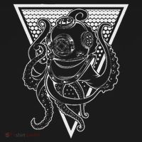 Deep Sea Diving Helmet Kraken Octopus Underwater Diver Gift T-Shirt thumb 7