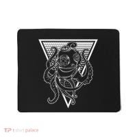 Deep Sea Diving Helmet Kraken Octopus Underwater Diver Gift Mousepad thumb 0