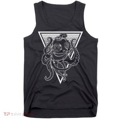 Deep Sea Diving Helmet Kraken Octopus Underwater Diver Gift Tank Top