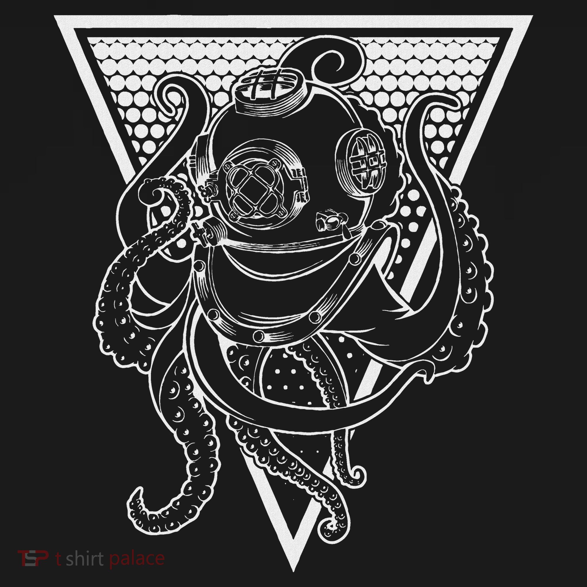 Deep Sea Diving Helmet Kraken Octopus Underwater Diver Gift Women's Long Sleeve Shirt
