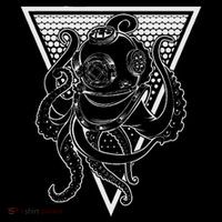 Deep Sea Diving Helmet Kraken Octopus Underwater Diver Gift Women's T-Shirt thumb 6