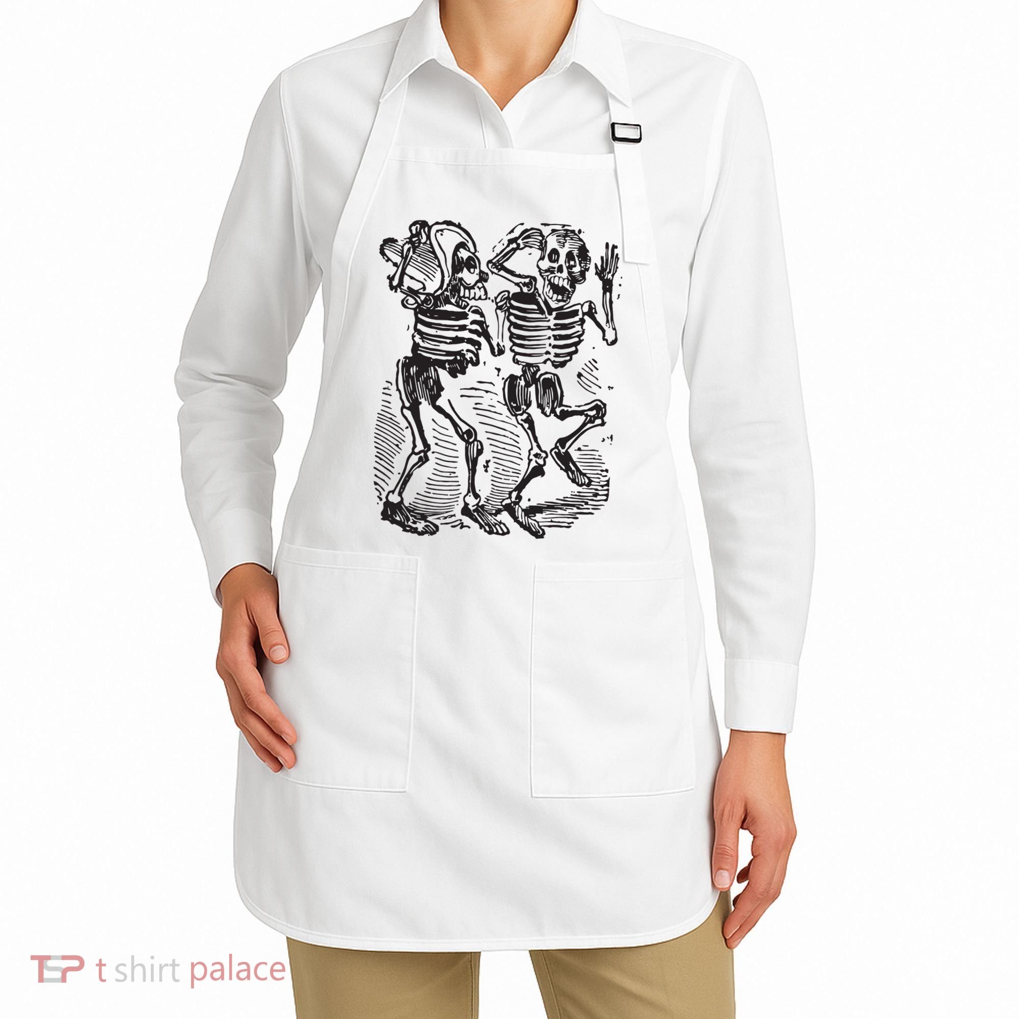 Dancing Skeletons Day Of Dead Dia De Los Muertos Apron