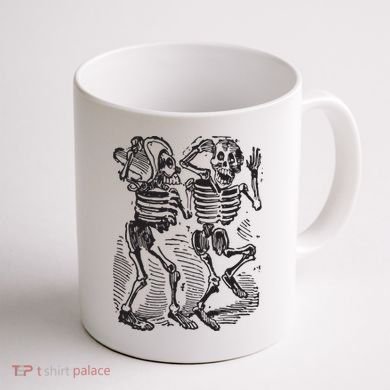 Dancing Skeletons Day Of Dead Dia De Los Muertos Coffee Mug back