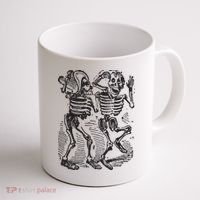 Dancing Skeletons Day Of Dead Dia De Los Muertos Coffee Mug thumb 1
