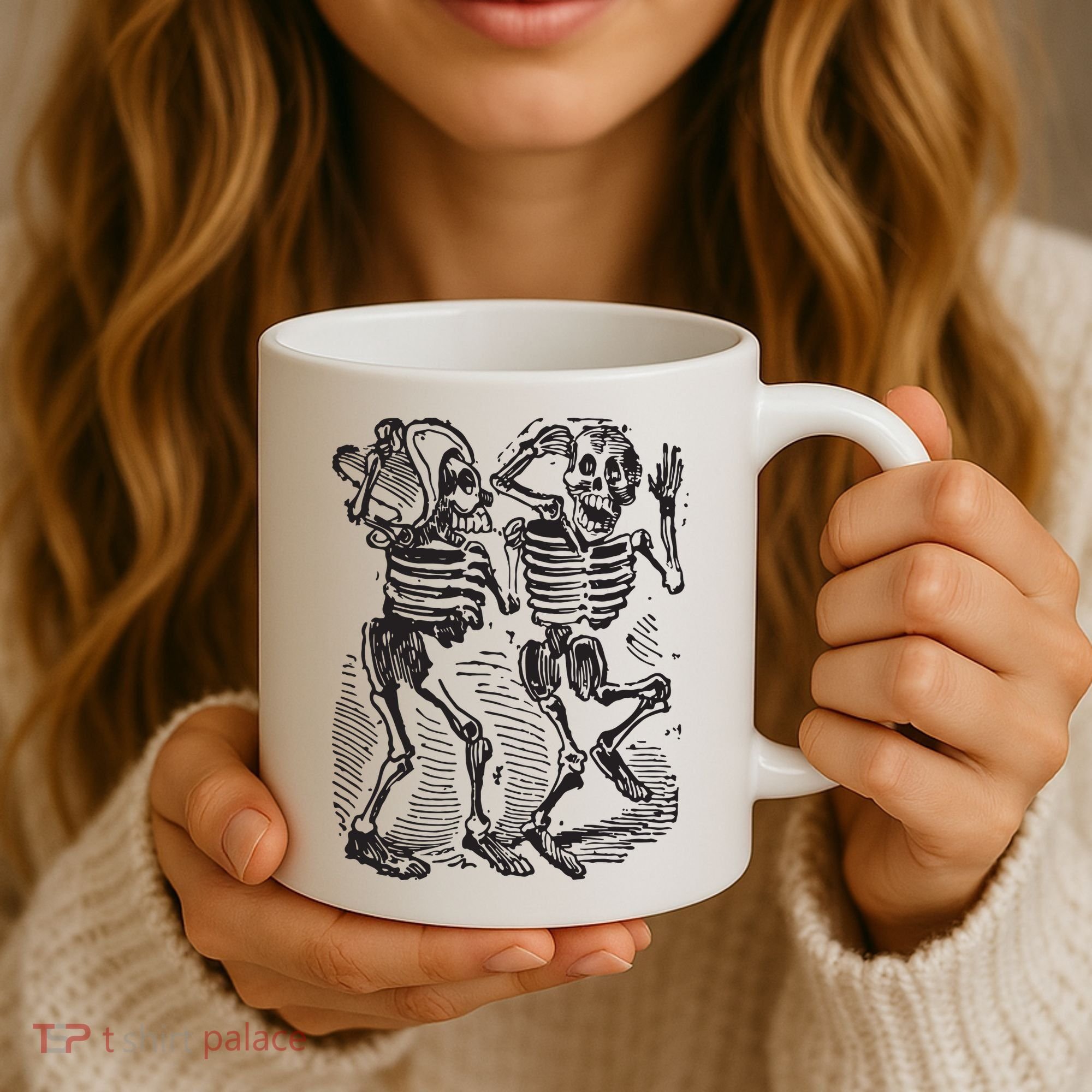 Dancing Skeletons Day Of Dead Dia De Los Muertos Coffee Mug