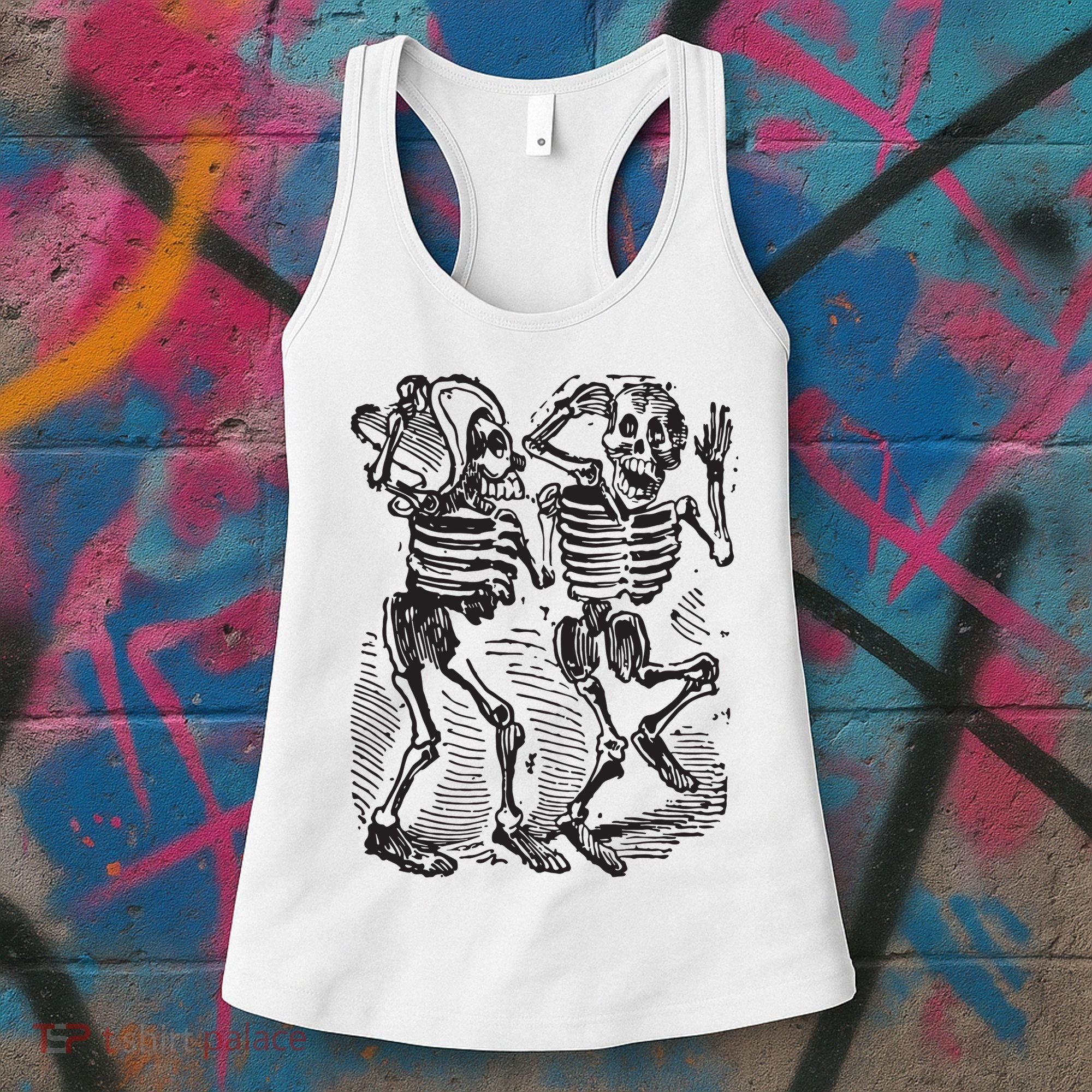 Dancing Skeletons Day Of Dead Dia De Los Muertos Women's Tank Top