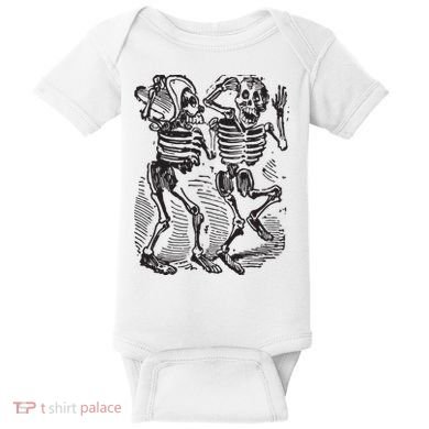 Dancing Skeletons Day Of Dead Dia De Los Muertos Baby Bodysuit