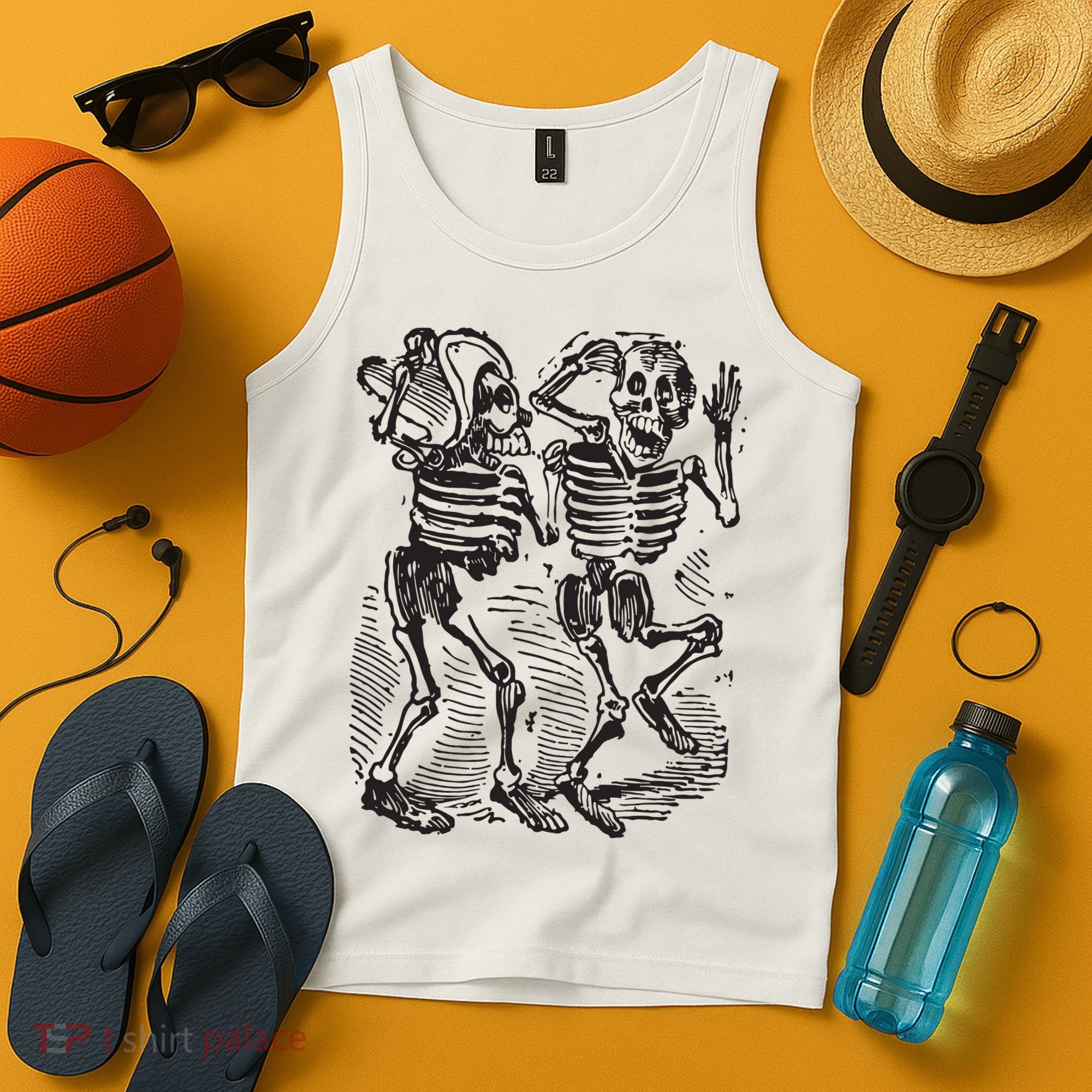 Dancing Skeletons Day Of Dead Dia De Los Muertos Tank Top