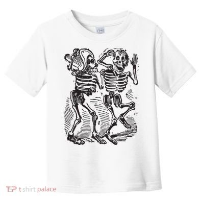 Dancing Skeletons Day Of Dead Dia De Los Muertos Toddler T-Shirt
