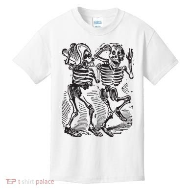 Dancing Skeletons Day Of Dead Dia De Los Muertos Kids T-Shirt