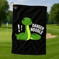 Dangerous Snake Danger Noodle Golf Towel thumb 1