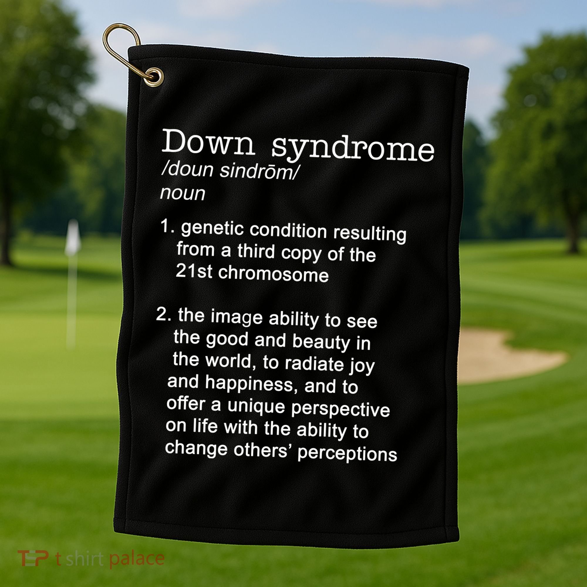 Down Syndrome Definition Golf Towel