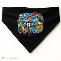 DRC Soccer Democratic Republic Of The Congo USA-Made Doggie Bandana thumb 0