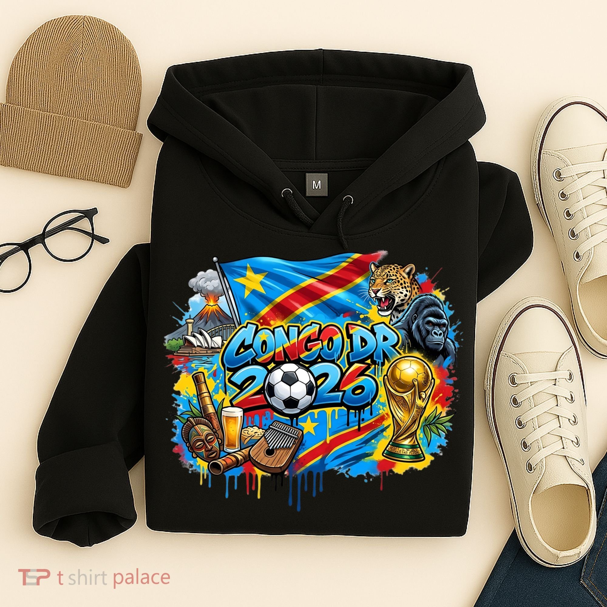 DRC Soccer Democratic Republic Of The Congo Hoodie