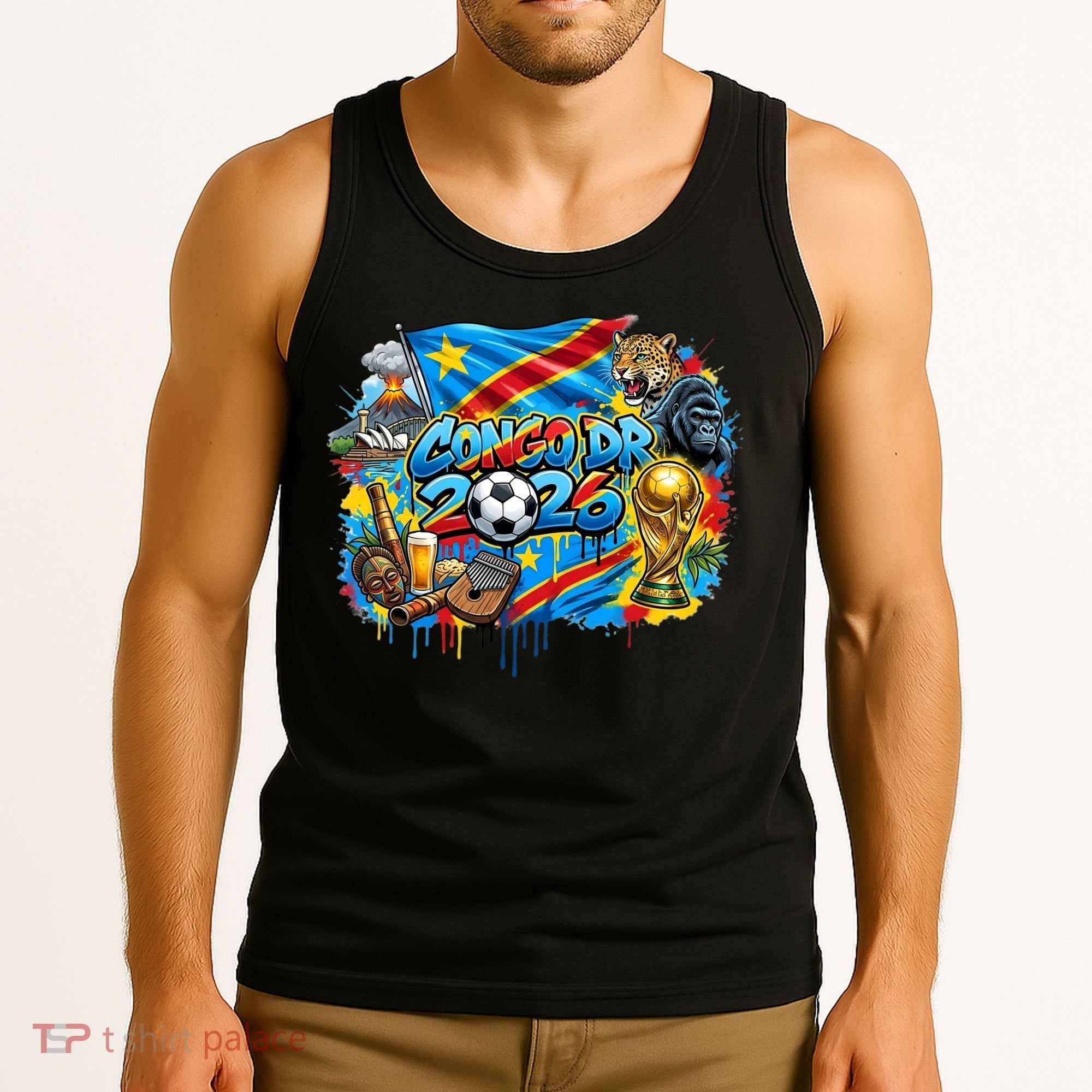 DRC Soccer Democratic Republic Of The Congo Tank Top