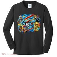 DRC Soccer Democratic Republic Of The Congo Kids Long Sleeve Shirt thumb 0