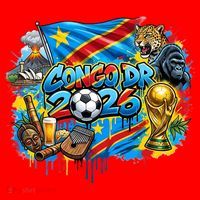 DRC Soccer Democratic Republic Of The Congo Santa Hat thumb 1