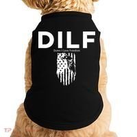 DILF SHIRT (DAMN I LOVE FREEDOM) DAD SHIRT Doggie Tank thumb 0