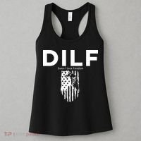 DILF SHIRT (DAMN I LOVE FREEDOM) DAD SHIRT Women's Tank Top thumb 3