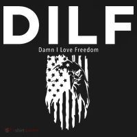 DILF SHIRT (DAMN I LOVE FREEDOM) DAD SHIRT Women's Tank Top thumb 5