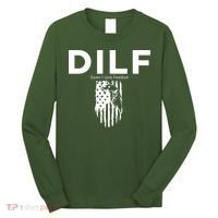 DILF SHIRT (DAMN I LOVE FREEDOM) DAD SHIRT Long Sleeve Shirt thumb 0
