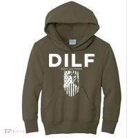 DILF SHIRT (DAMN I LOVE FREEDOM) DAD SHIRT Kids Hoodie thumb 0
