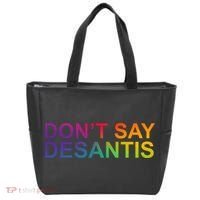 Dont Say Desantis Florida LGBTQ Rainbow Tote Bag thumb 0