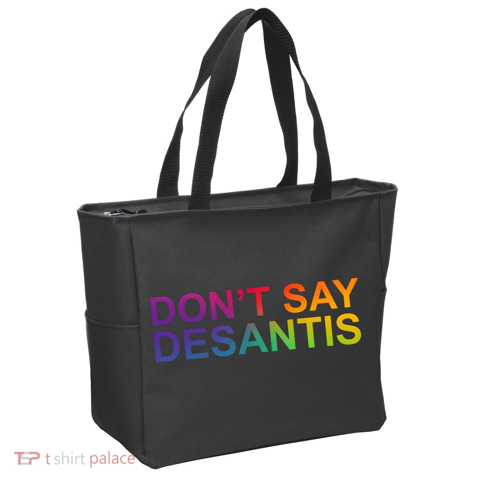 Dont Say Desantis Florida LGBTQ Rainbow Tote Bag