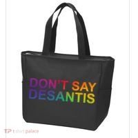 Dont Say Desantis Florida LGBTQ Rainbow Tote Bag thumb 3