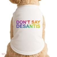 Dont Say Desantis Florida LGBTQ Rainbow Doggie Tank thumb 0
