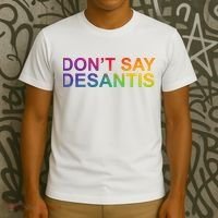 Dont Say Desantis Florida LGBTQ Rainbow T-Shirt thumb 3