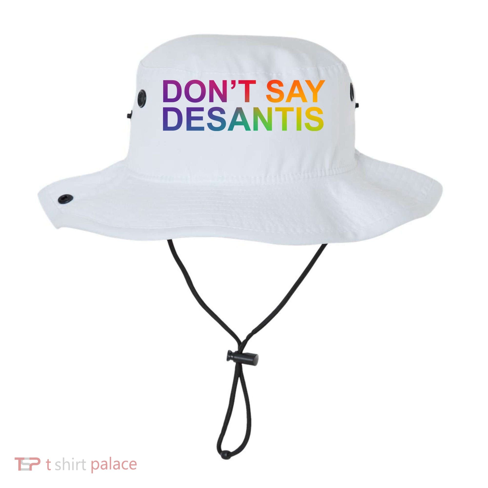 Dont Say Desantis Florida LGBTQ Rainbow Bucket Hat