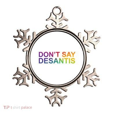 Dont Say Desantis Florida LGBTQ Rainbow Ornament