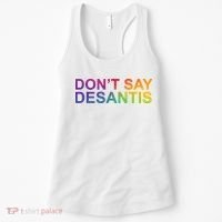 Dont Say Desantis Florida LGBTQ Rainbow Women's Tank Top thumb 0