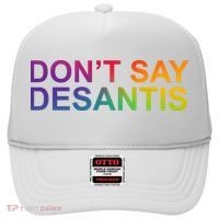 Dont Say Desantis Florida LGBTQ Rainbow Hat thumb 0