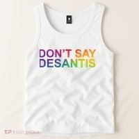 Dont Say Desantis Florida LGBTQ Rainbow Tank Top thumb 2