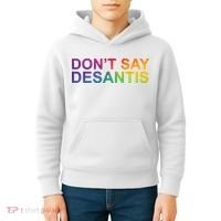 Dont Say Desantis Florida LGBTQ Rainbow Kids Hoodie thumb 4