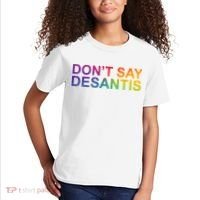 Dont Say Desantis Florida LGBTQ Rainbow Kids T-Shirt thumb 2