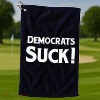 Democrats Suck Golf Towel thumb 1