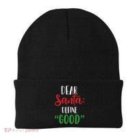 Dear Santa Define Good I Can Explain Funny Christmas Gift Beanie thumb 0