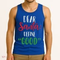 Dear Santa Define Good I Can Explain Funny Christmas Gift Tank Top thumb 3