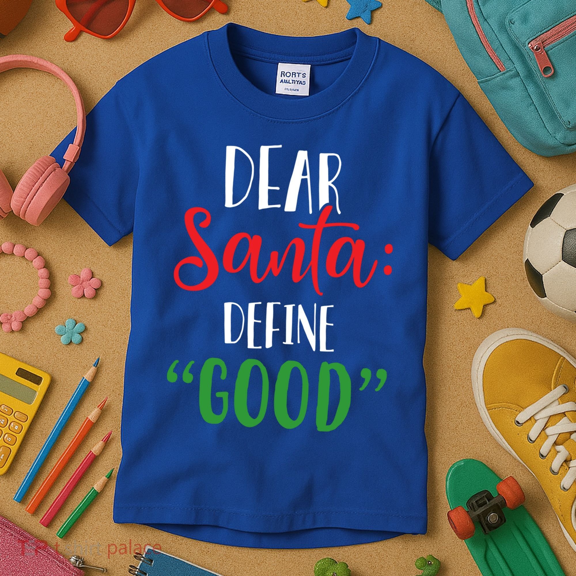 Dear Santa Define Good I Can Explain Funny Christmas Gift Kids T-Shirt