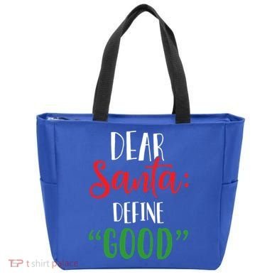 Dear Santa Define Good I Can Explain Funny Christmas Gift Tote Bag