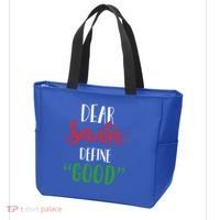 Dear Santa Define Good I Can Explain Funny Christmas Gift Tote Bag thumb 3